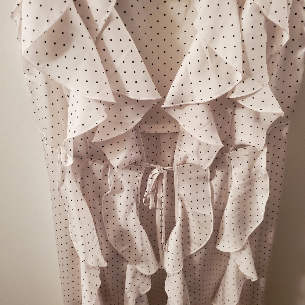 Victoria's Secret | Ivory Dot Ruffle Robe - Medium - Picture 5 of 10